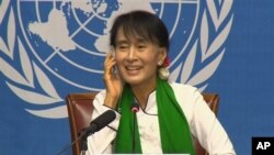 Tokoh pemimpin oposisi Burma, Aung San Suu Kyi akan menerima penghargaan Warga Negara Global di New York, September mendatang (Foto: dok).