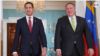 El presidente interino de Venezuela, Juan Guaidó, en el encuentro con el secretario de Estado de EE.UU., Mike Pompeo, este jueves 6 de febrero de 2020 (Foto: Jorge Agobian) 