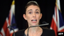 New Zealand Prime Minister Jacinda Ardern speaks to the media during a Post Cabinet media press conference at Parliament in Wellington on March 18, 2019.