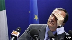 Italijanski ministar spoljnih poslova, Franko Fratini na konferenciji za novinare posle ministarskog sastanka EU povodom krize u Libiji, 21. mart 2011.