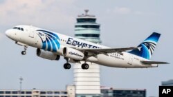 FILE - EgyptAir Airbus A320 takes off.