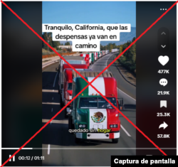 Captura de pantalla de video viral en TikTok, generado con IA.