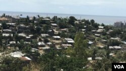 Vista aérea do Bairro Carioca em Pemba, Cabo Delgado