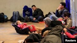 گروهی از پناهجویان در ایستگاه قطار بوداپست - آرشیو