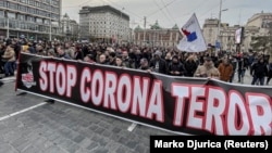 Protest protiv pandemijskih mera u Beogradu, 20. mart 2021.