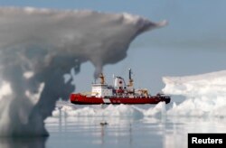 FILE - The Canadian Coast Guard icebreaker Henry Larsen is pictured in Allen Bay in Resolute, Nunavut, Aug. 25, 2010.