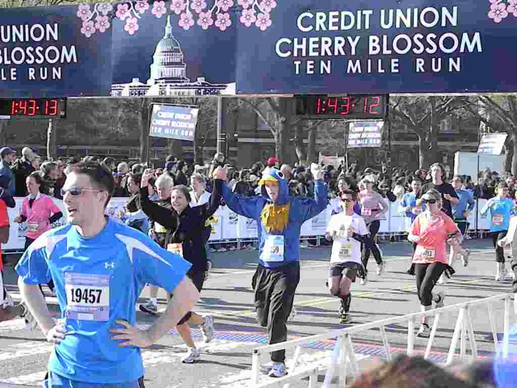 Corriendo las 10 millas del Festival de los Cerezos