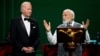 2023年6月22日，美国总拜登(左)在白宫为印度总理莫迪(右)举行国宴。