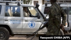 DR CONGO UNREST REBELS World Food Programme convoy vehicle truck car DRC WFP