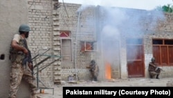 In undated photos, Pakistani troops are shown raiding and searching suspected militant places in North Waziristan during the so-called "Zarb-e-Azb" counter-militancy operations.