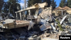 Rubble lies at the site of a restaurant that was damaged in Israeli strikes on Baalbek, Lebanon, Nov. 4, 2024.