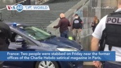 VOA60 Addunyaa - Four people were stabbed near the former offices of the Charlie Hebdo satirical magazine in Paris