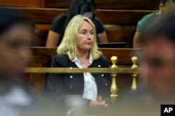 FILE —June Steenkamp, mother of Reeva Steenkamp, inside the High Court of Appeal in Bloemfontein, South Africa, November 3, 2017.