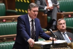 FILE - Britain's opposition Labor Party leader Keir Starmer speaks during Question Period at the House of Commons in London, Britain, Dec. 2, 2020. (UK Parliament/Jessica Taylor/Handout via Reuters)
