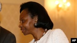 Marie-Madeleine Mborantsuo, présidente de la Cour constitutionnelle gabonaise, le 26 février 2013.