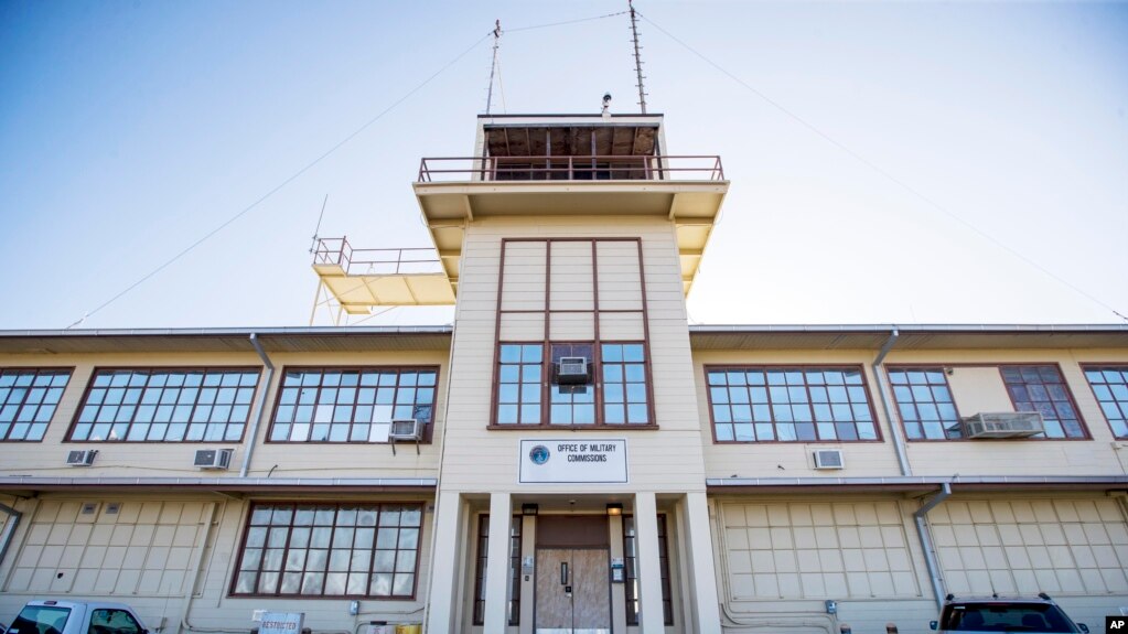 In this photo reviewed by U.S. military officials, the Office of Military Commissions building used for Periodic Review Board hearings stands, on April 18, 2019, in Guantanamo Bay Naval Base, Cuba.