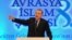 Turkish Prime Minister Recep Tayyip Erdogan addresses a meeting of Muslim religious leaders from Europe and Asia, in Istanbul, Turkey, Nov. 19. 2012.