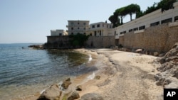A view of the public beach called "La Mirandole" located below a mansion owned by the Saudi royal family in Golfe Juan Vallauris, southern France, July 17, 2015.