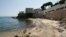 A view of the public beach called "La Mirandole" located below a mansion owned by the Saudi royal family in Golfe Juan Vallauris, southern France, July 17, 2015.