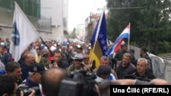 Borački protesti pred Parlamentom FBiH, Sarajevo, 10. juli 2018.