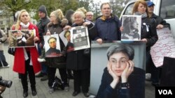 Пикет в память Анны Политковской. Москва. 7 октября 2012 г.