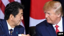 도널드 트럼프 미국 대통령과 아베 신조 일본 총리가 지난 2019년 9월 뉴욕에서 열린 유엔총회에서 개별회담을 가졌다. 