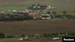 A general view shows funeral preparations being made around the property of late former South African President Nelson Mandela in Qunu, Eastern Cape, Dec. 12, 2013. 
