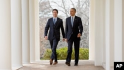 El presidente Barack Obama habló en una conferencia de prensa conjunta con el primer ministro canadiense, Justin Trudeau, en la Casa Blanca.