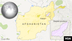 Map of Afghanistan showing Panjshir province