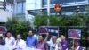 香港政黨抗議銅鑼灣書店“被失蹤”事件