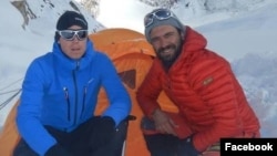 Tom Ballard, left, and Daniele Nardi were caught in bad weather about two weeks ago while trying to climb the 8,125-meter Nanga Parbat.