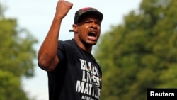 Protester at a "Black Lives Matter" demonstration in St. Paul, Minnesota. (Reuters)