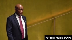 Thomas Thabane à New York le 28 septembre 2018.