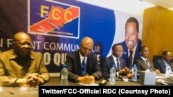 Bakambi ya FCC (Front commun pour le Congo) na bokutani na bapanzi sango, Kinshasa, 20 août 2019. (Twitter/FCC-Officiel RDC)