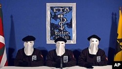 Three members of Spain's Basque Separatist Group ETA declare a permanent ceasefire in a video release, 10 Jan 2011