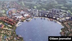 ແບບຢ່າງ ໂຄງການກໍ່ສ້າງ ເມືອງໃໝ່ ຢູ່ທີ່ເຂດເສດຖະກິດສະເພາະ ບຶງທາດຫຼວງ ໃນນະຄອນວຽງຈັນ