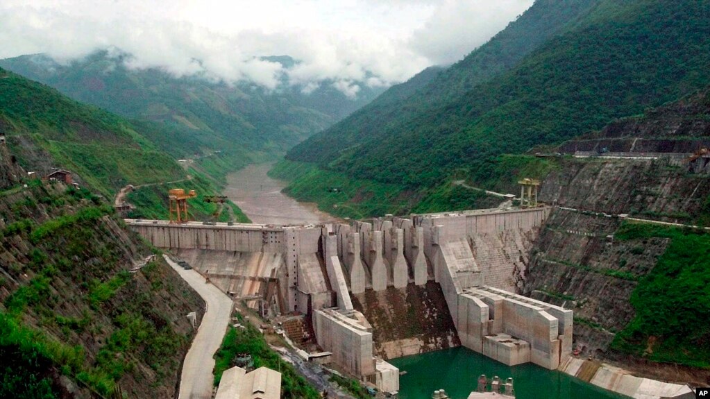 资料照片：在中国境内澜沧江上游的云南大朝山水坝。(photo:VOA)