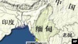 緬甸的地理位置