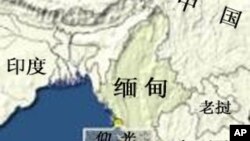 緬甸的地理位置
