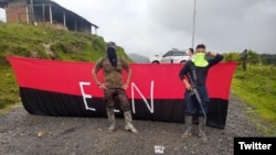 Los guerrilleros del ELN bloquearon carreteras durante el paro armado en febrero de 2020.