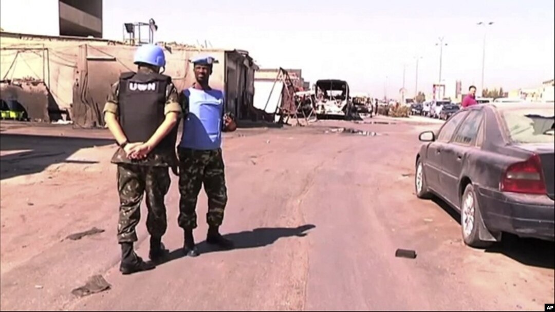 Các thanh sát viên Liên hiệp quốc tại Damascus, Syria, ngày 9/6/2012
