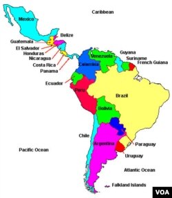 The many countries of Latin America