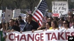 Immigration reform advocates march in Washington DC
