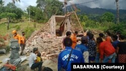 Gempa berkekuatan 4,8 skala ritcher mengguncang Bali dan sekitarnya pada Sabtu (16/10) pada pukul 04.18 WITA. (Foto: Courtesy/Basarnas)