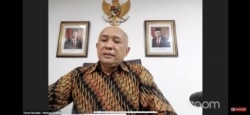 Menteri Koperasi dan Usaha Kecil Menengah (UKM), Teten Masduki dalam diskusi daring Platform Digital x UMKM Atasi Kelangkaan APD, Selasa 5 Mei 2020. (Screenshot : Anugrah Andriansyah)