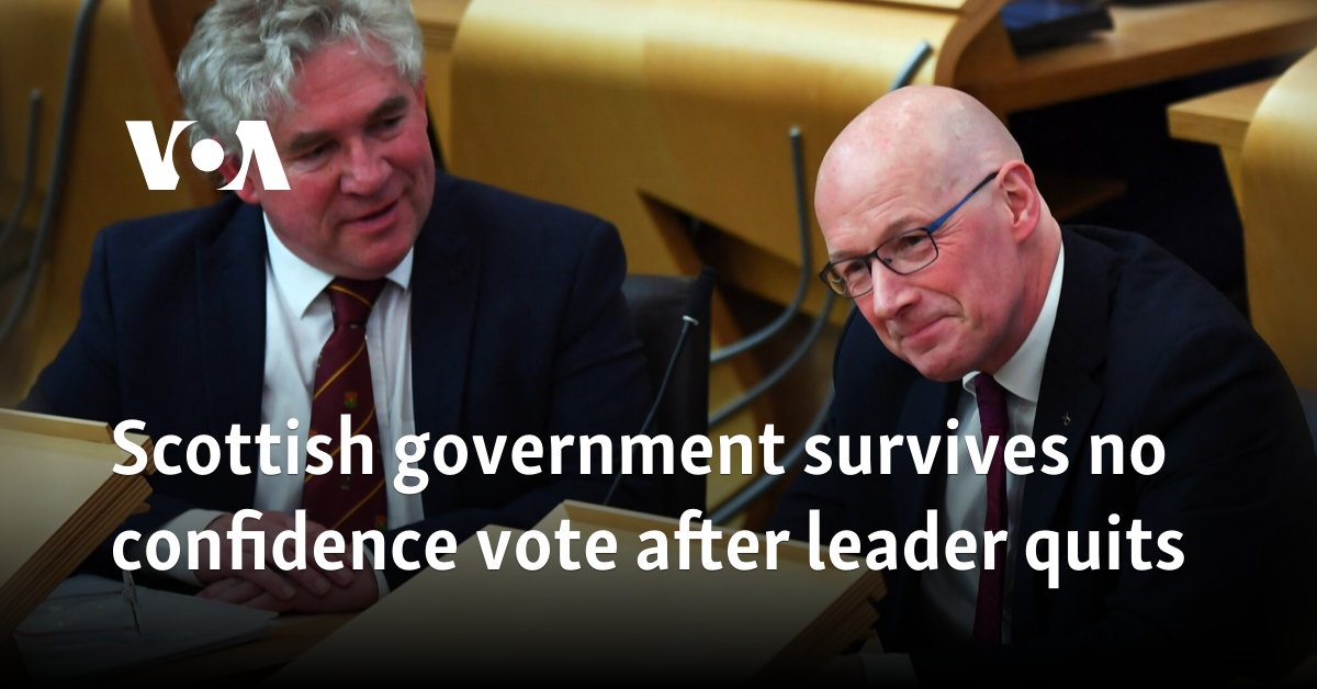 Scottish government survives no confidence vote after leader quits