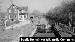 The Lehigh Canal, which was built over 20 years, in Pennsylvania, which borrowed heavily to fund canals but could not make the interest payments early in the 1840s and had to default on the loans. 