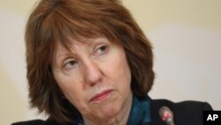 FILE - EU foreign policy chief Catherine Ashton, April 6, 2013. 