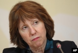 EU foreign policy chief Catherine Ashton, April 6, 2013 file photo.