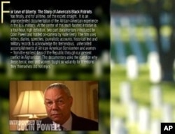 Colin Powell in a scene from "For Love of Liberty"